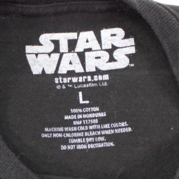 Star Wars Darth Vader Graphic Mens T-Shirt Black Large Cotton - Picture 3 of 5